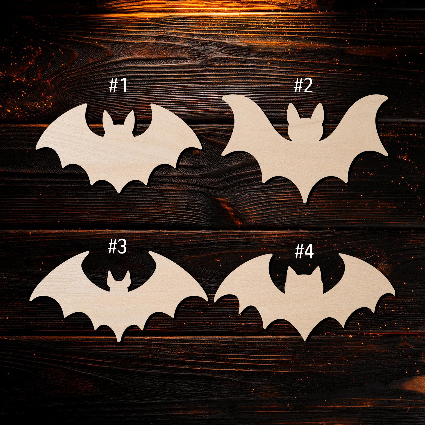 Halloween Bat Wood Cutouts for DIY Crafts