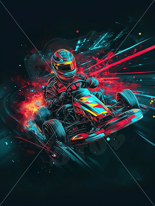 Go Kart Background Download – Perfect for Race-Themed Invitations and Decor
