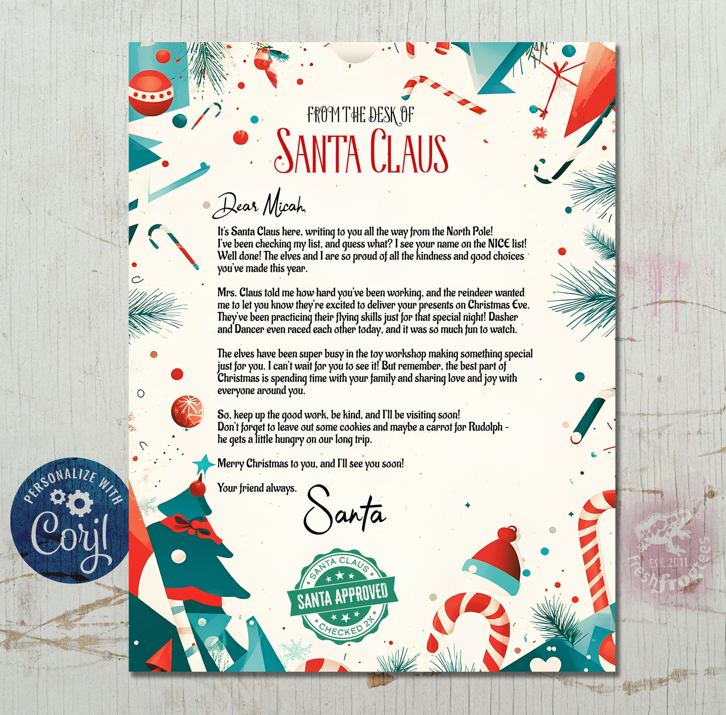 Personalized Santa Claus Letter for Kids | Magical Christmas Letter from Santa!