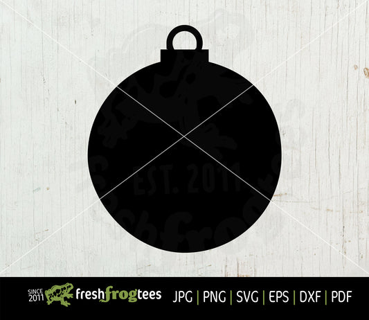 Christmas Ornament Template SVG Clip Art