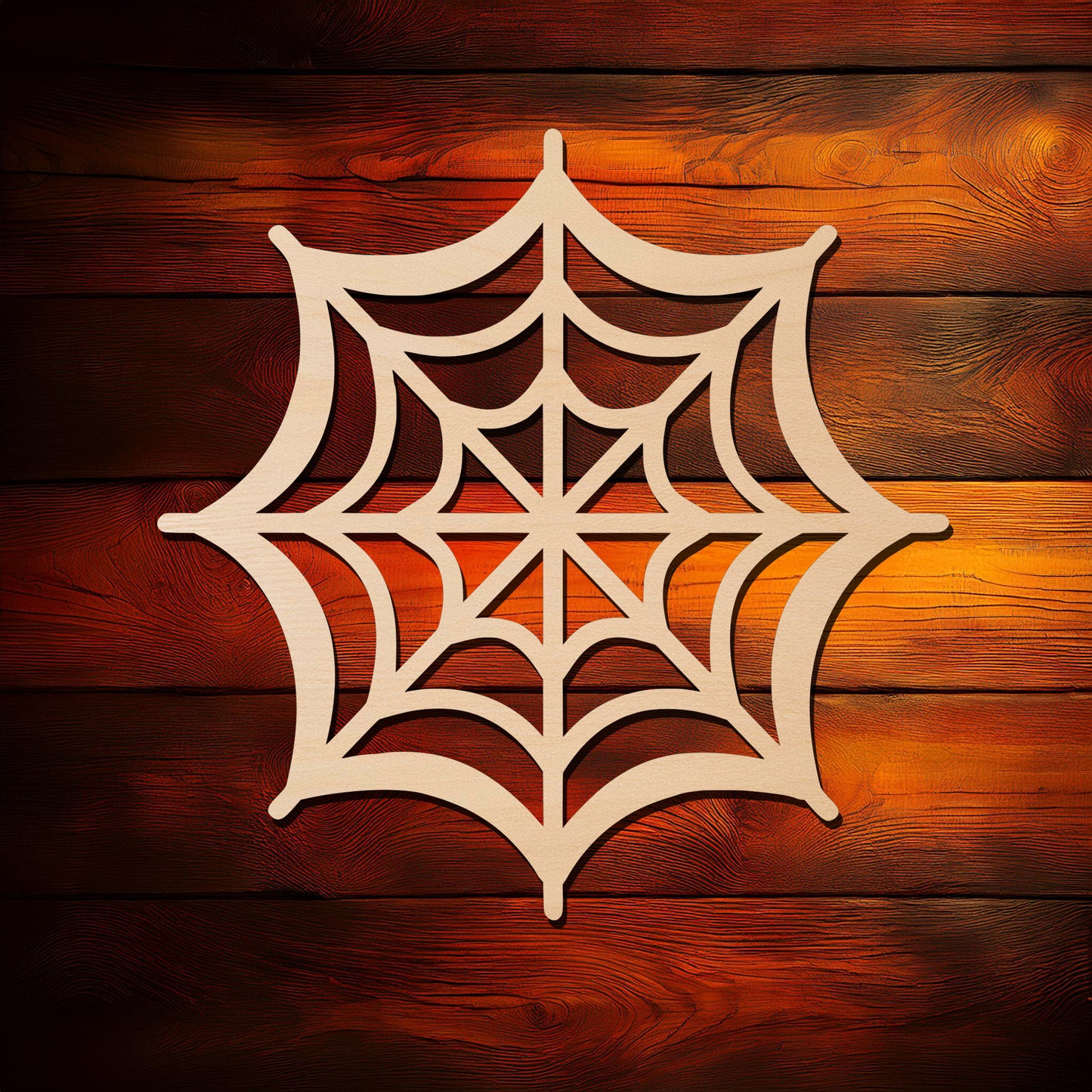 Spider web cutout unfinished Wooden shape