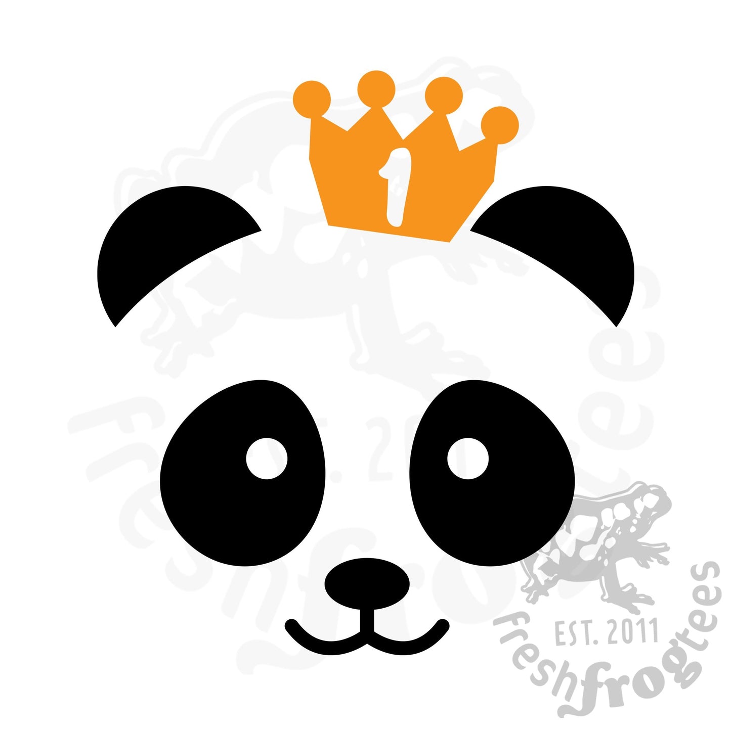 1st birthday panda SVG vector illustration First