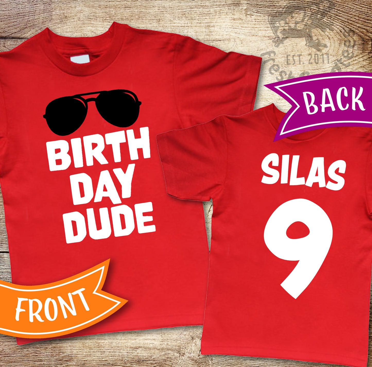 Birthday Dude shirt with sunglasses