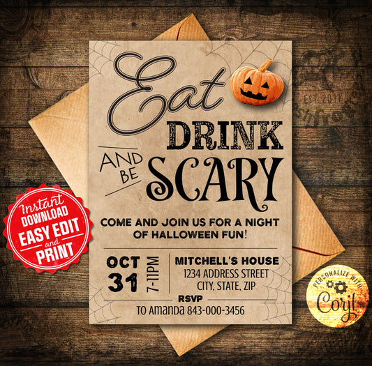 Halloween party Invitation RSVP