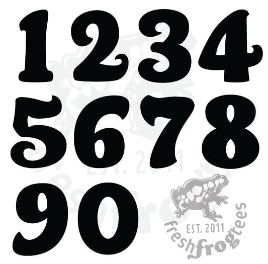 Assorted decorative numbers vector