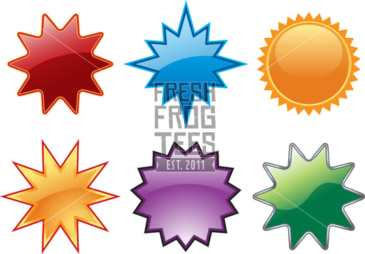 Star icons vector image
