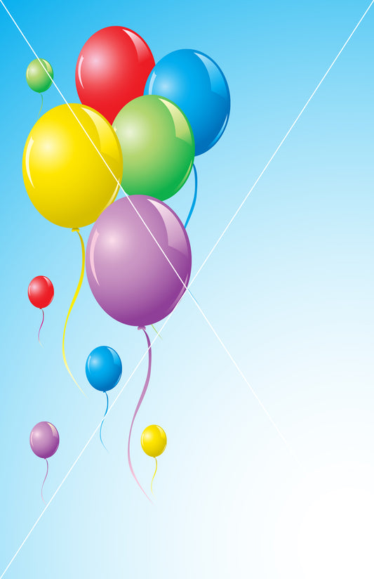 Vector groups of colorful helium balloons