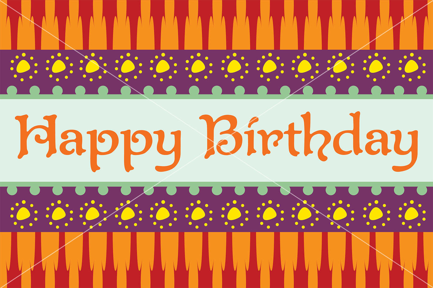 Happy birthday greeting card vector illustration