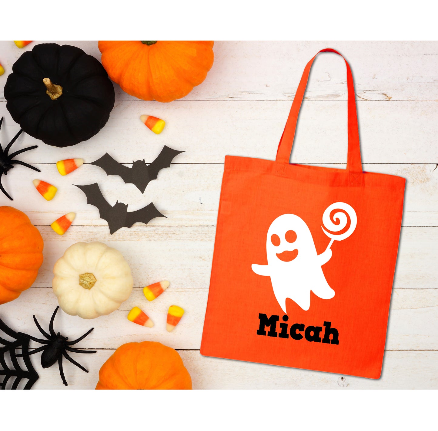 Halloween Trick or Treat Tote Bag Skull & Cross Bones