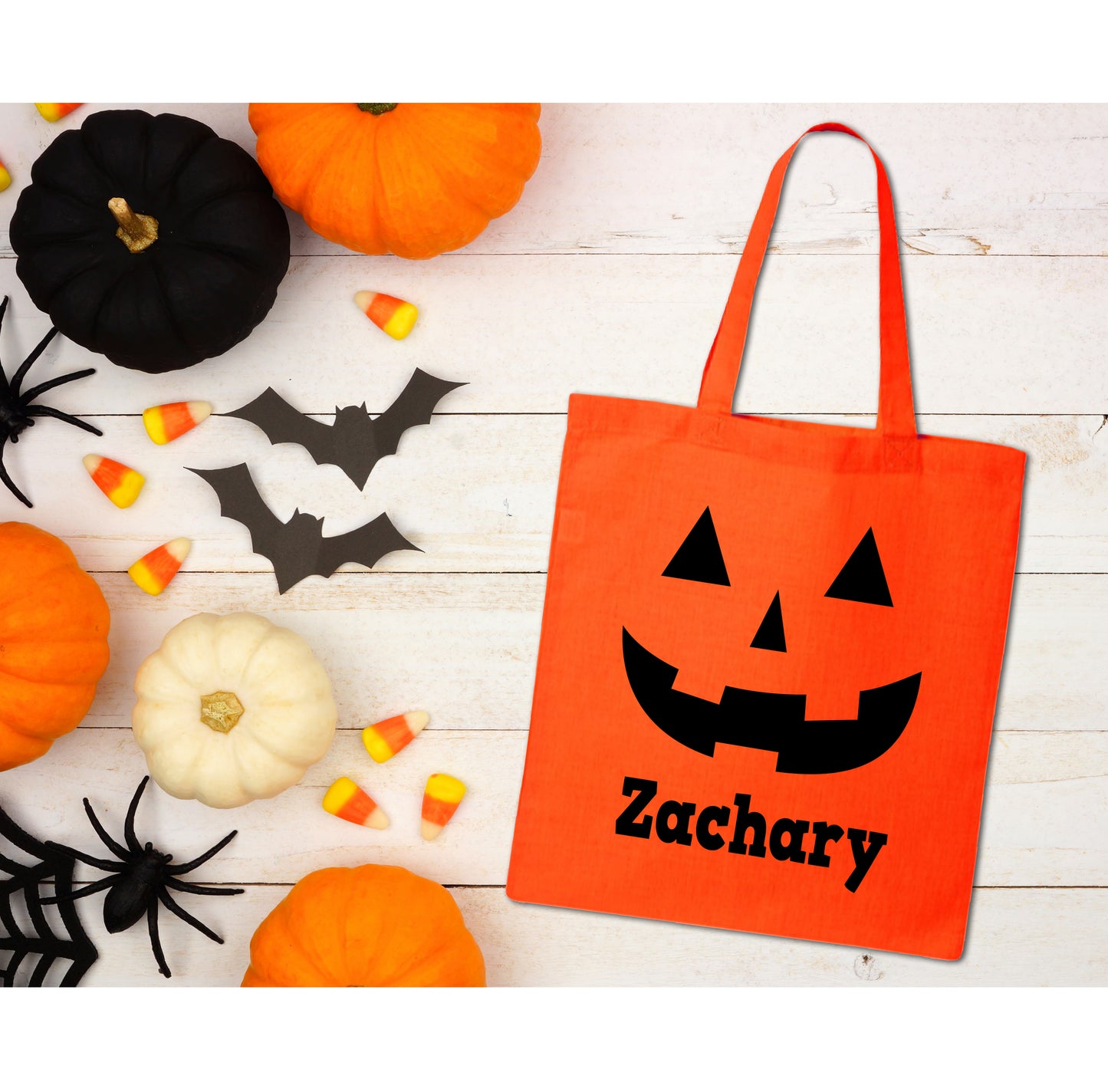 Halloween Trick or Treat Tote Bag Skull & Cross Bones