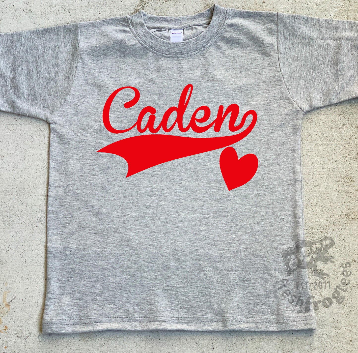 Valentine Swoosh with Heart Shirt for Kids