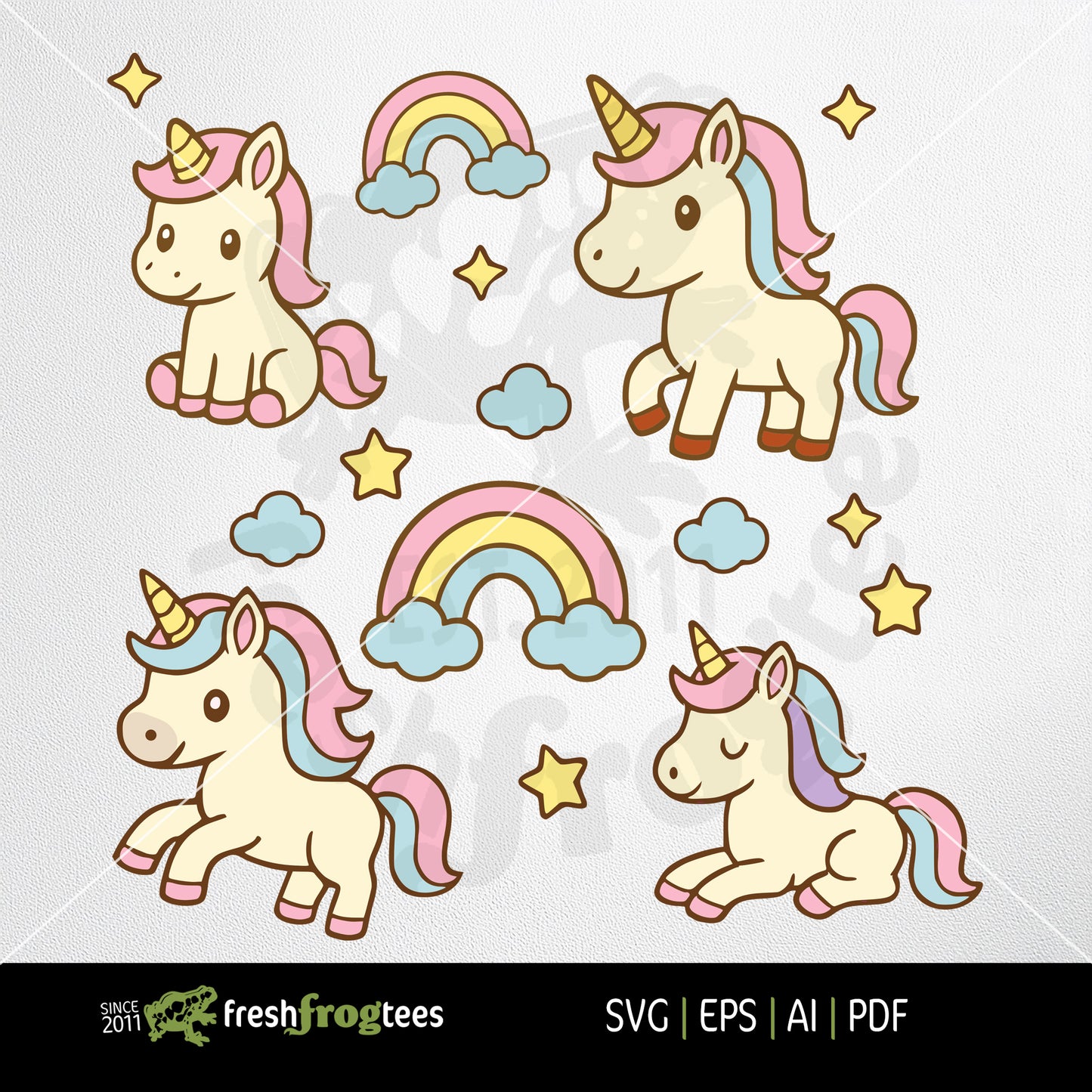 Assorted whimsical Unicorns
