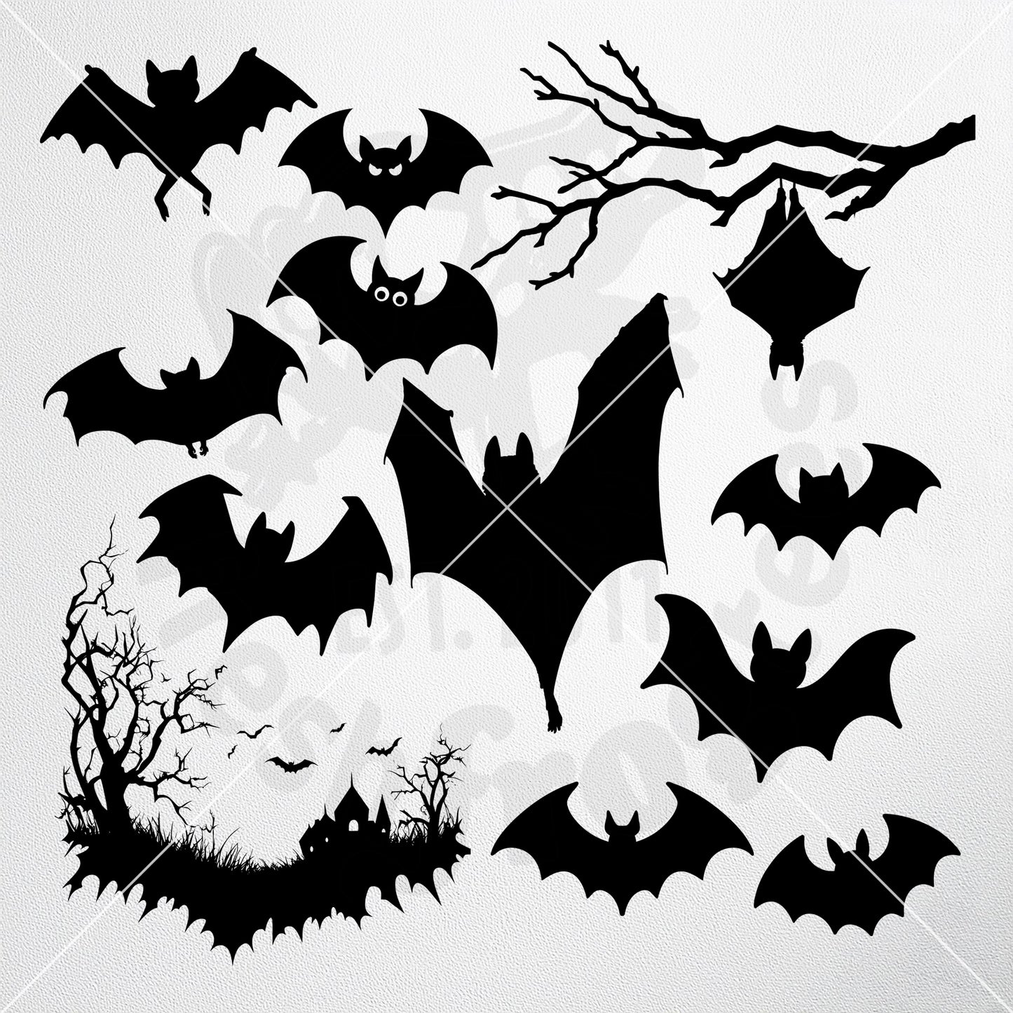 Bats SVG Bundle Halloween Clip Art