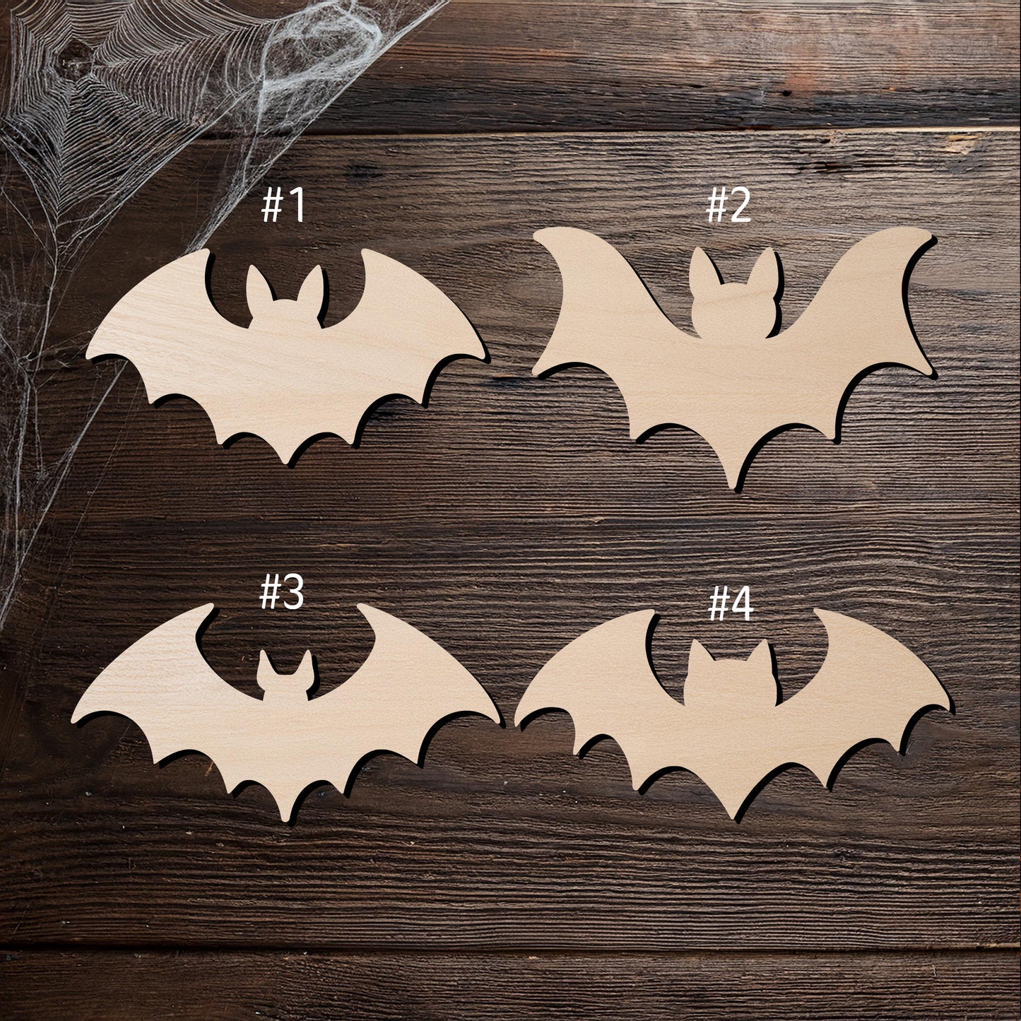 Halloween Bat Wood Cutouts for DIY Crafts