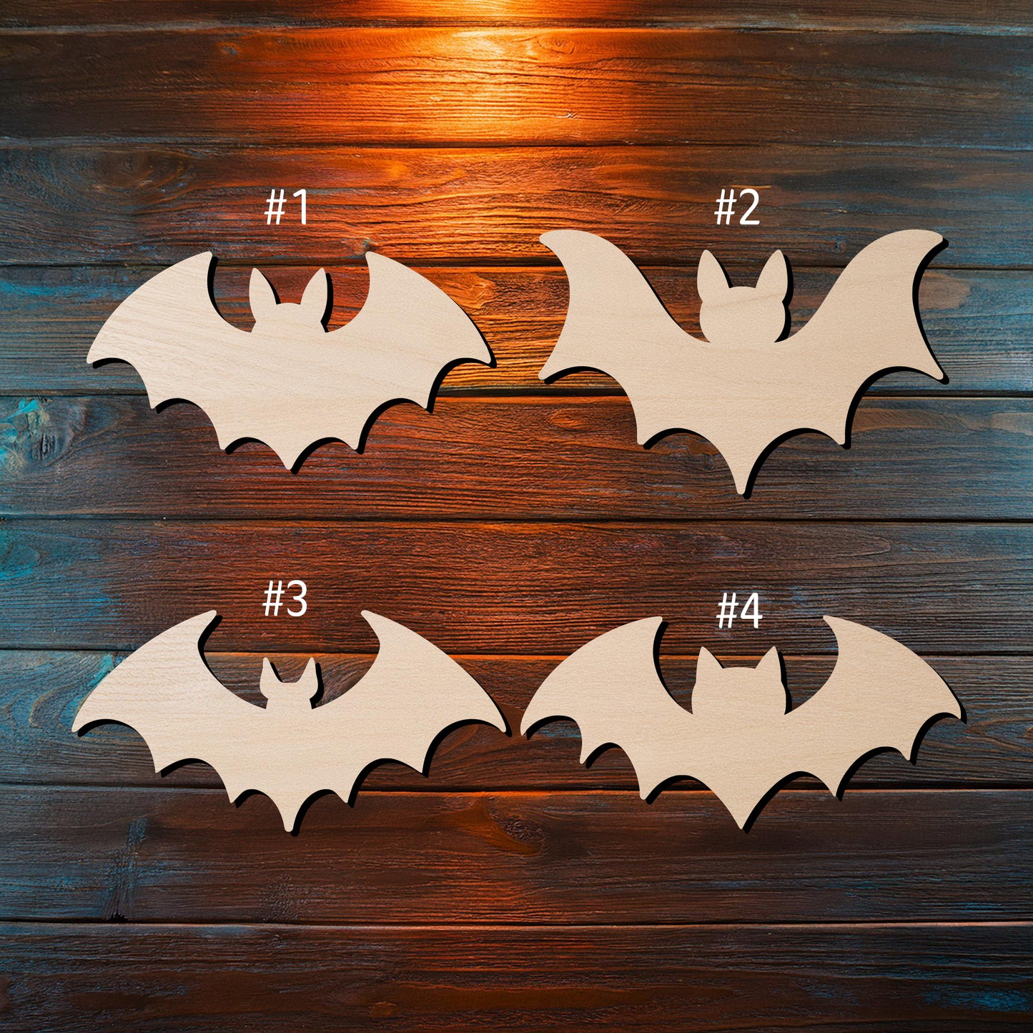 Halloween Bat Wood Cutouts for DIY Crafts