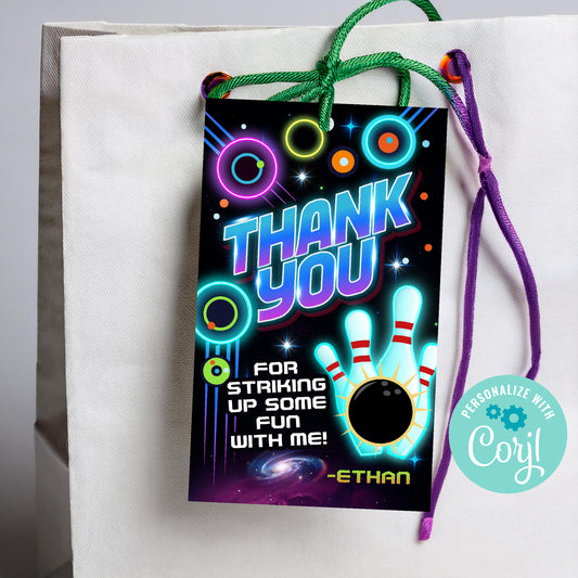 Bowling thank you tags