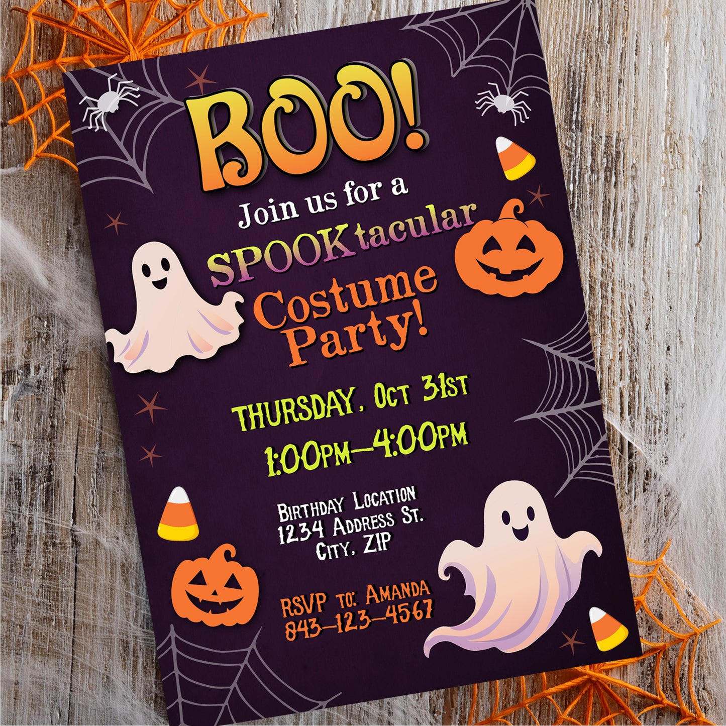 Halloween costume party invite