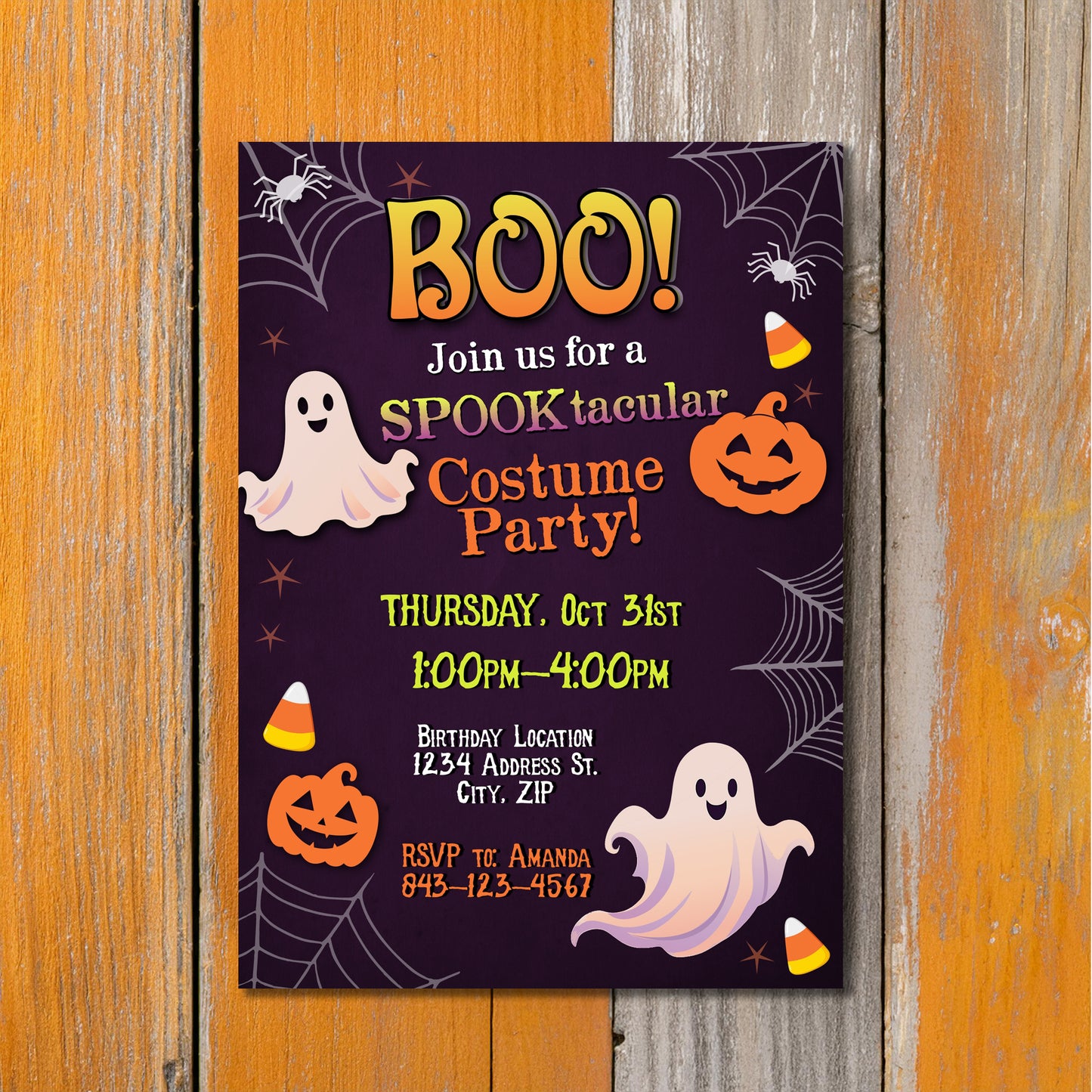 Halloween costume party invite