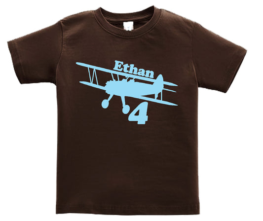 Birthday Airplane Biplane tshirt