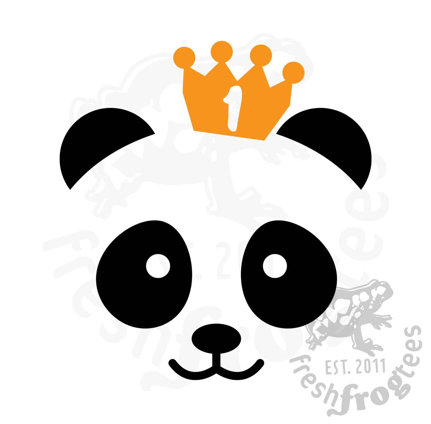 1st birthday panda SVG vector illustration First