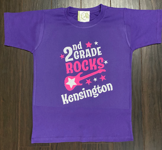 First Day Back to School Grade Rocks Shirt - Any grade