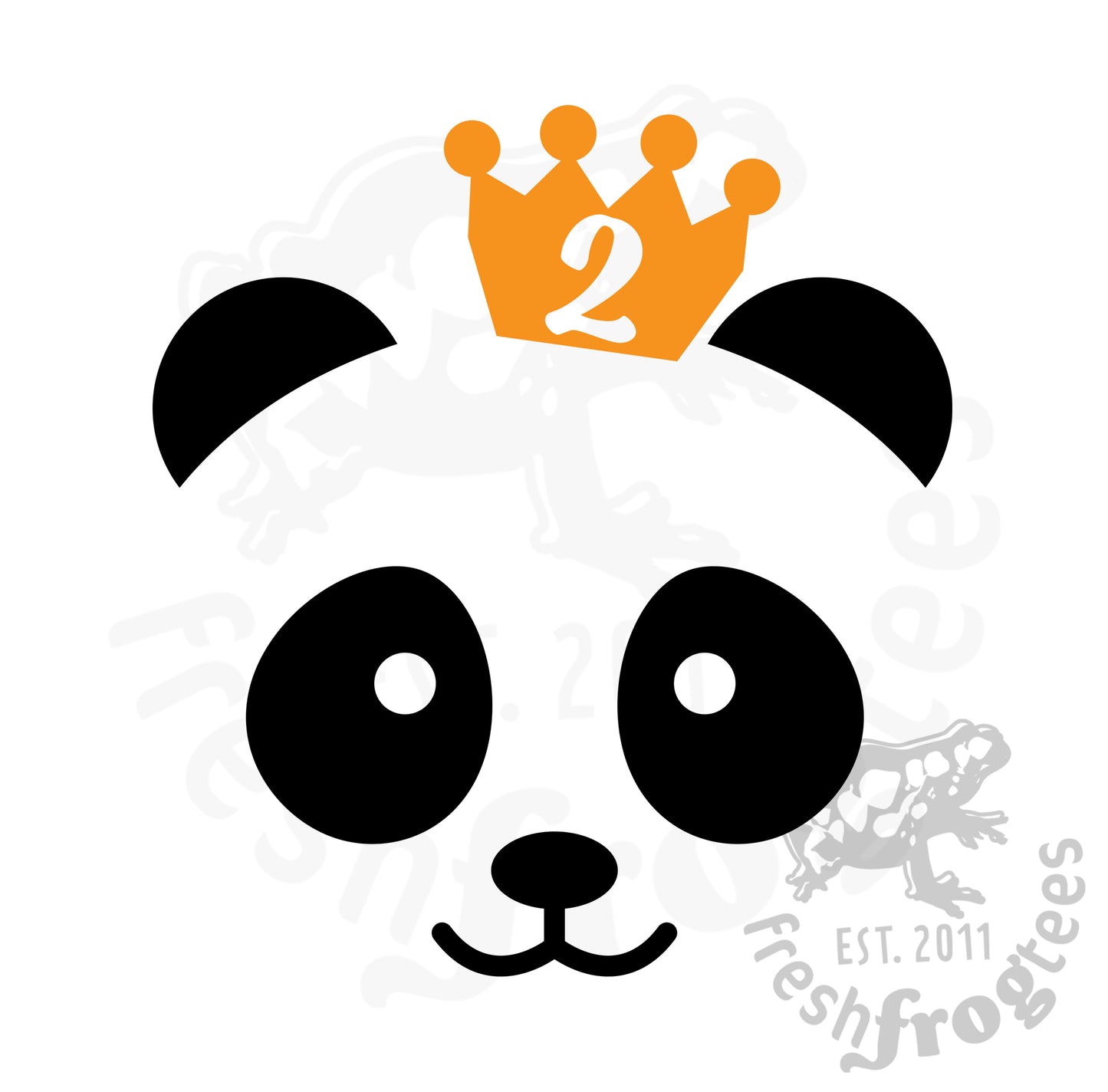 2nd birthday panda SVG vector illustration Second