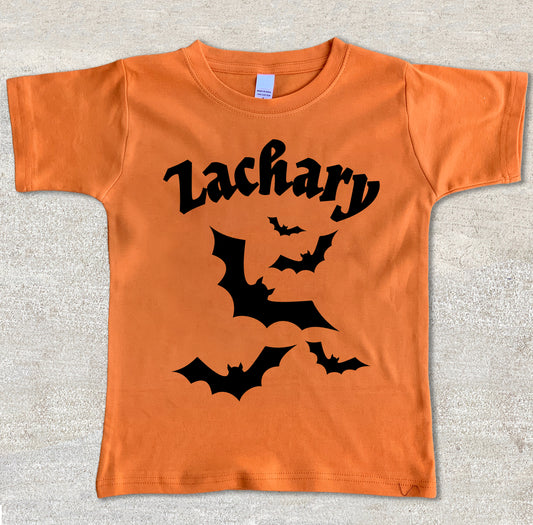 Kids halloween shirt for boys vampire bat shirt