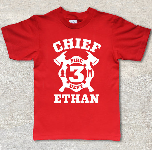 Fireman Seal emblem Birthday Shirt