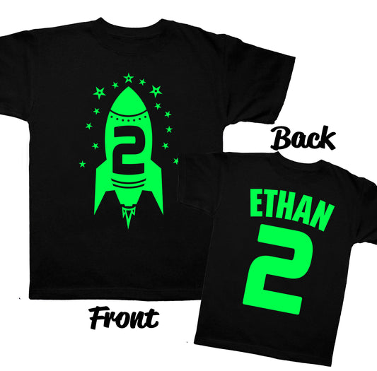 Rocket birthday shirt - Outer space theme rocket shirt