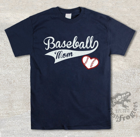 Glitter Baseball Mom Shirt - Sports Mom Shirt