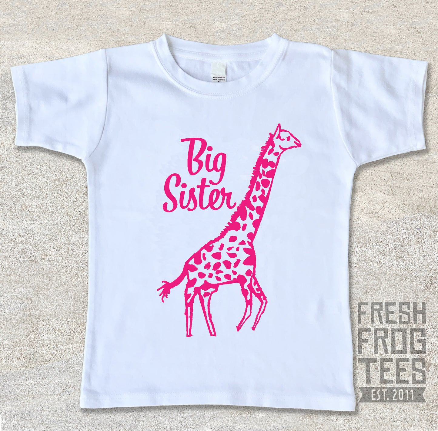 Giraffe big sister sibling shirt