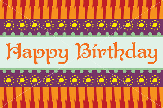 Happy birthday greeting card vector illustration