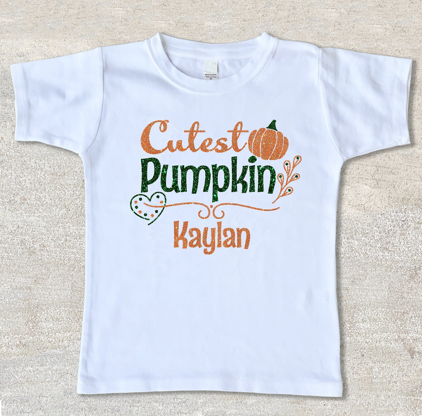 Glitter Cutest pumpkin kids halloween shirt Thanksgiving shirt