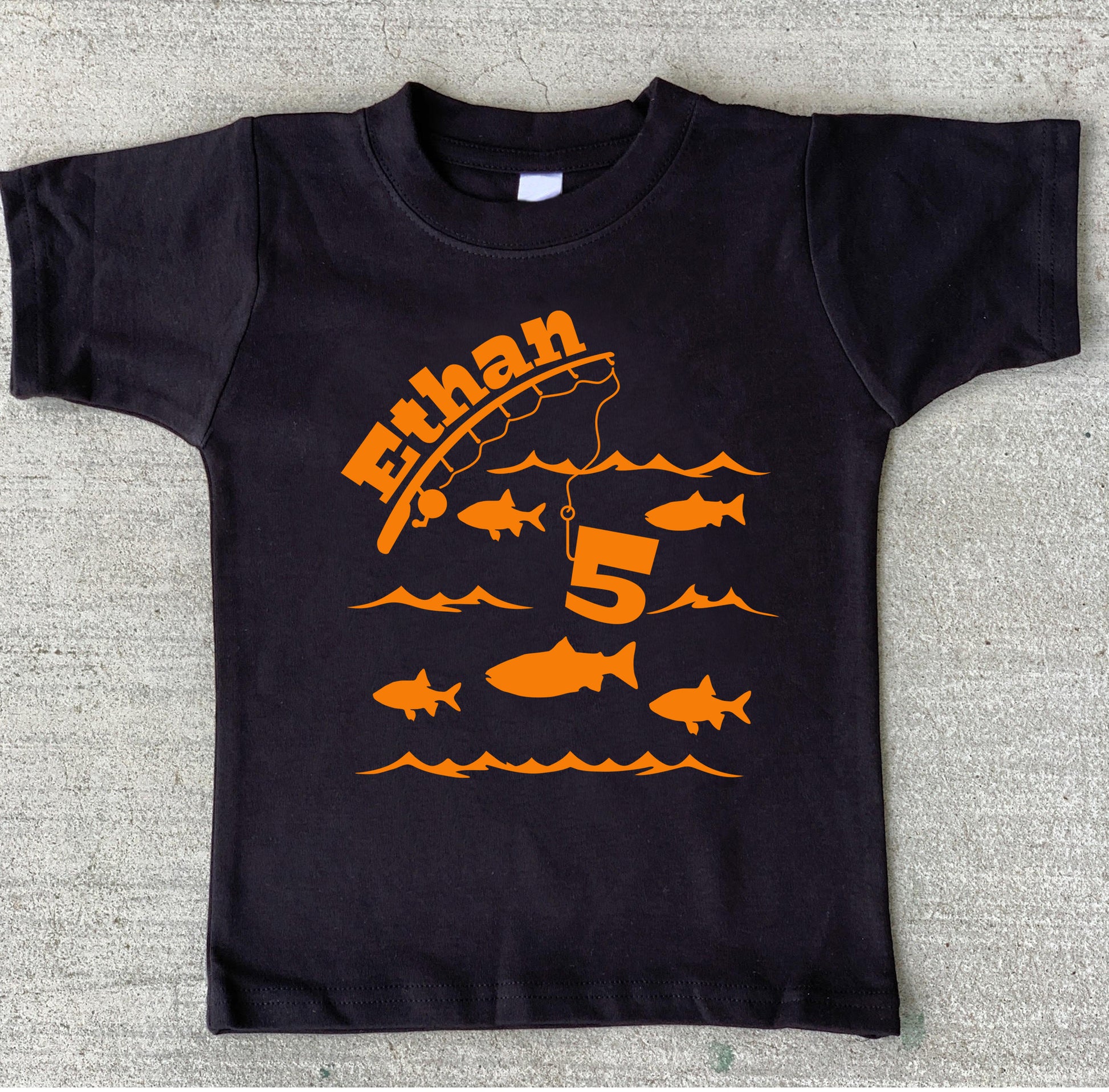 Personalized Fishing Birthday shirt – Fresh Frog Tees