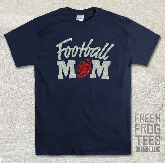 Football Mom glitter sport shirt