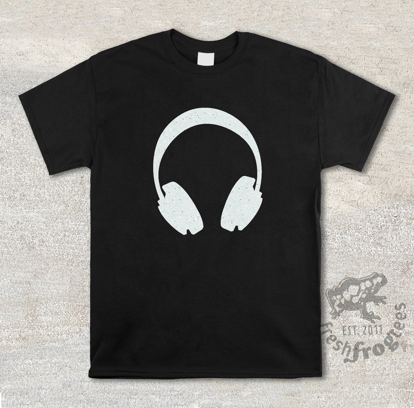 Glitter DJ headphones graphic tshirt