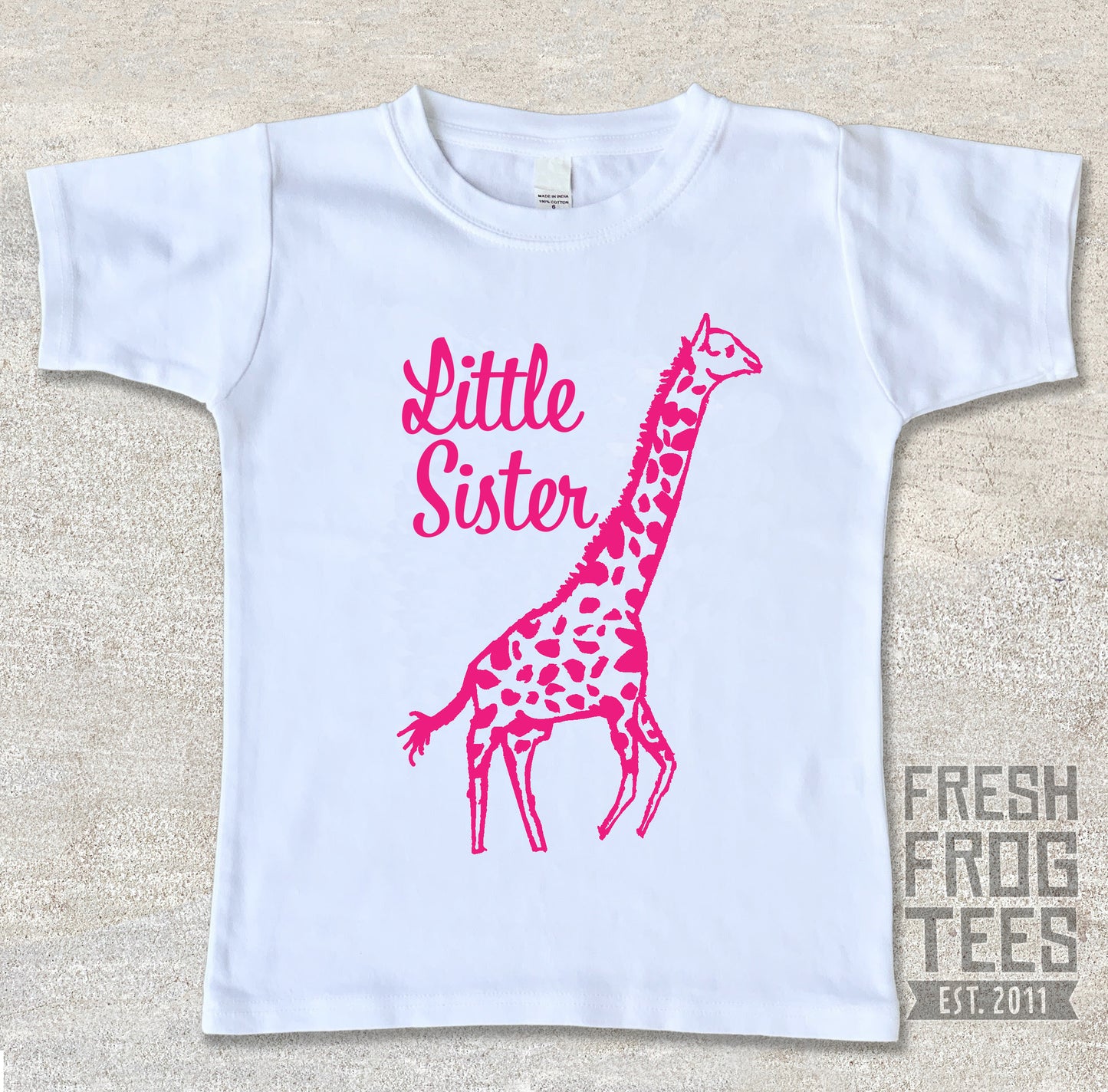 Giraffe little sister sibling shirt