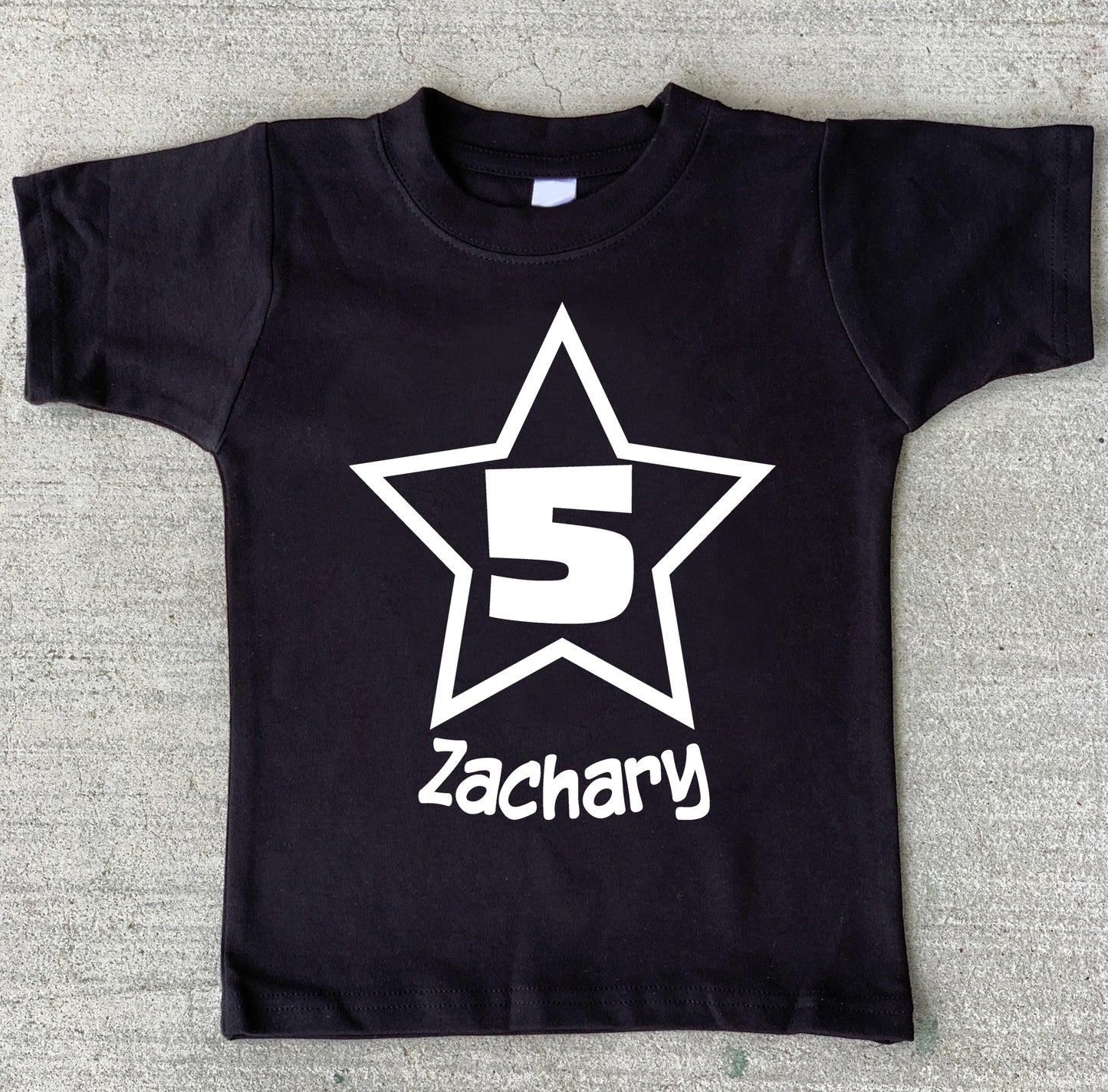 Birthday star number shirt custom personalized