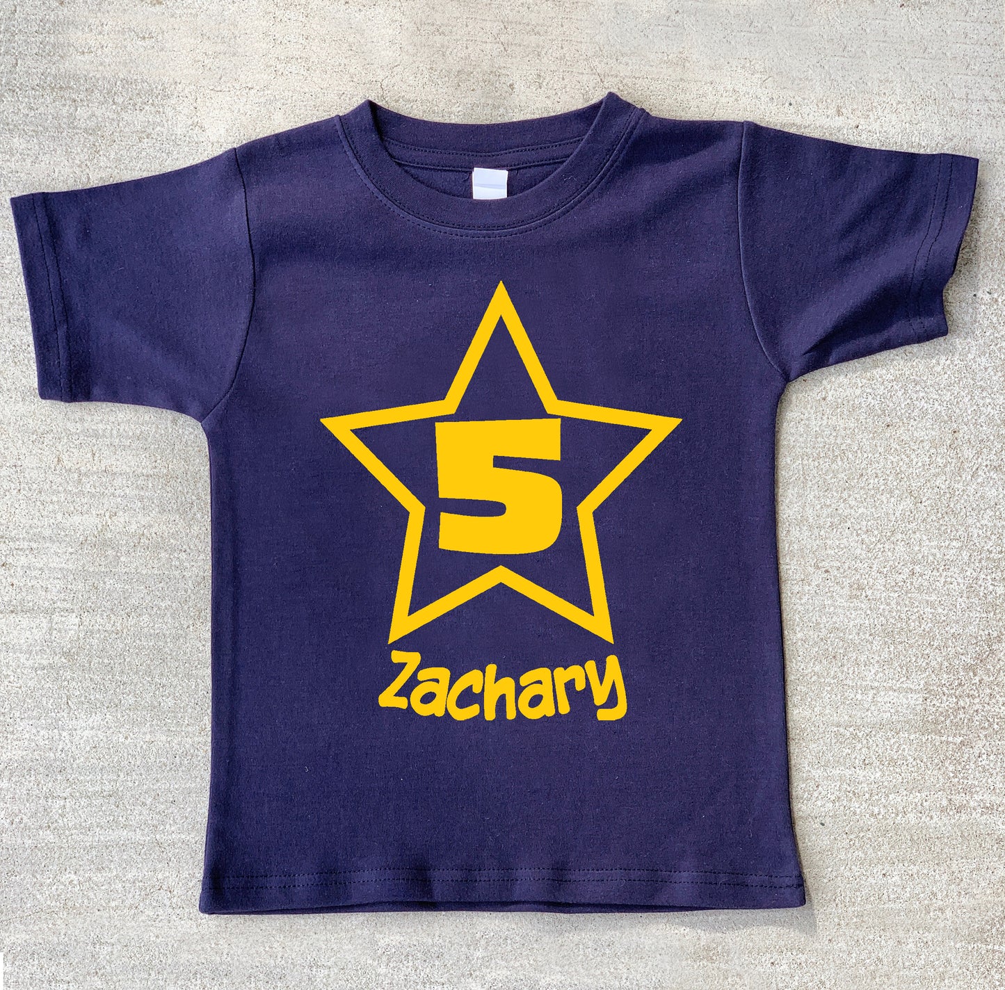 Birthday star number shirt custom personalized