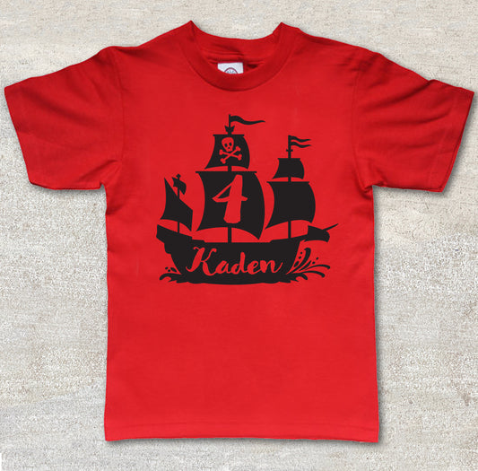 Pirate ship birthday shirt