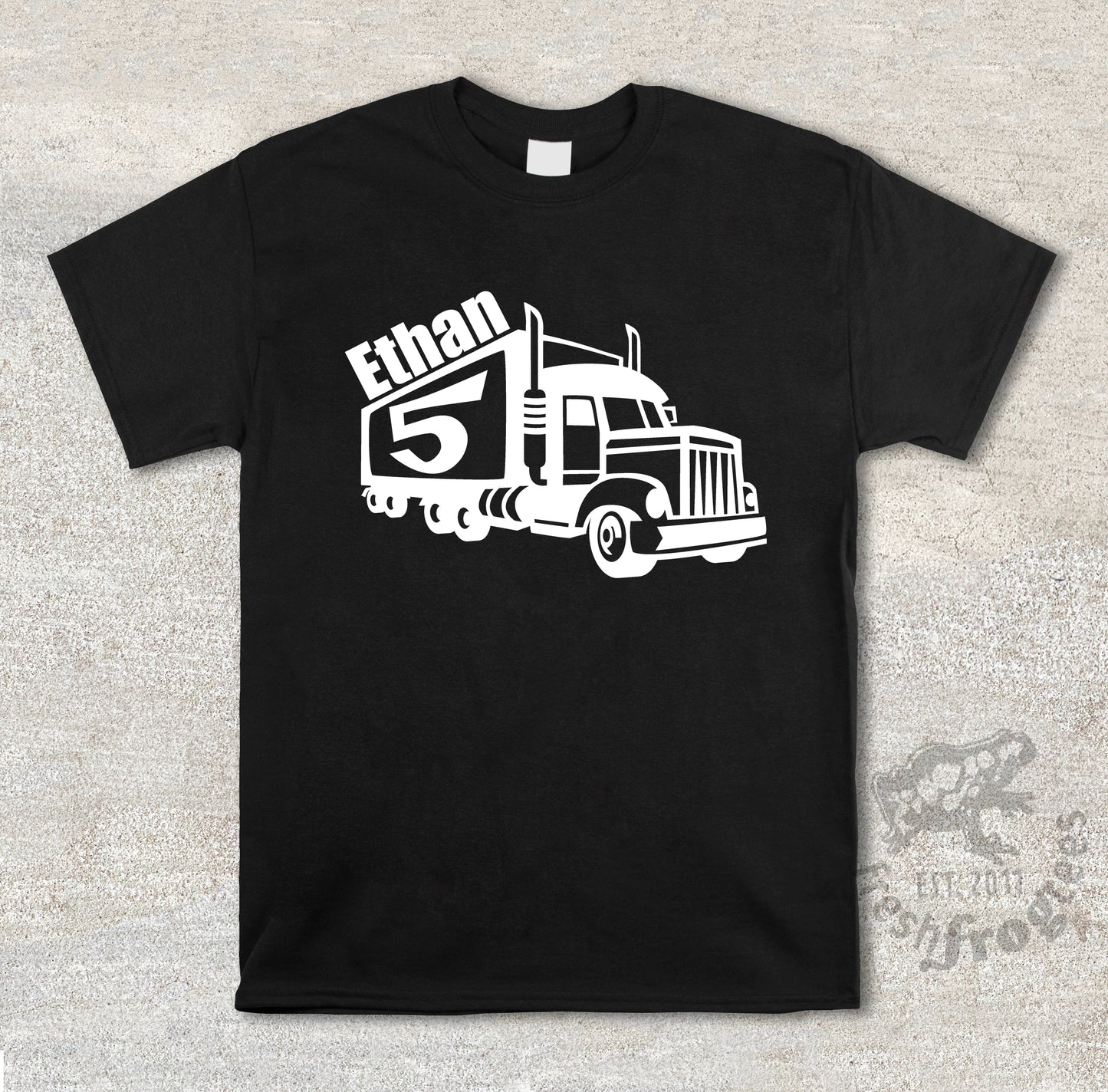 Semi Truck birthday shirt for boys personalized