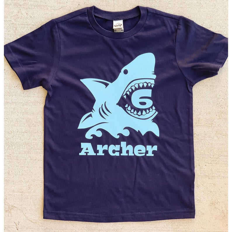 Shark birthday shirt - Personalized custom shark shirts
