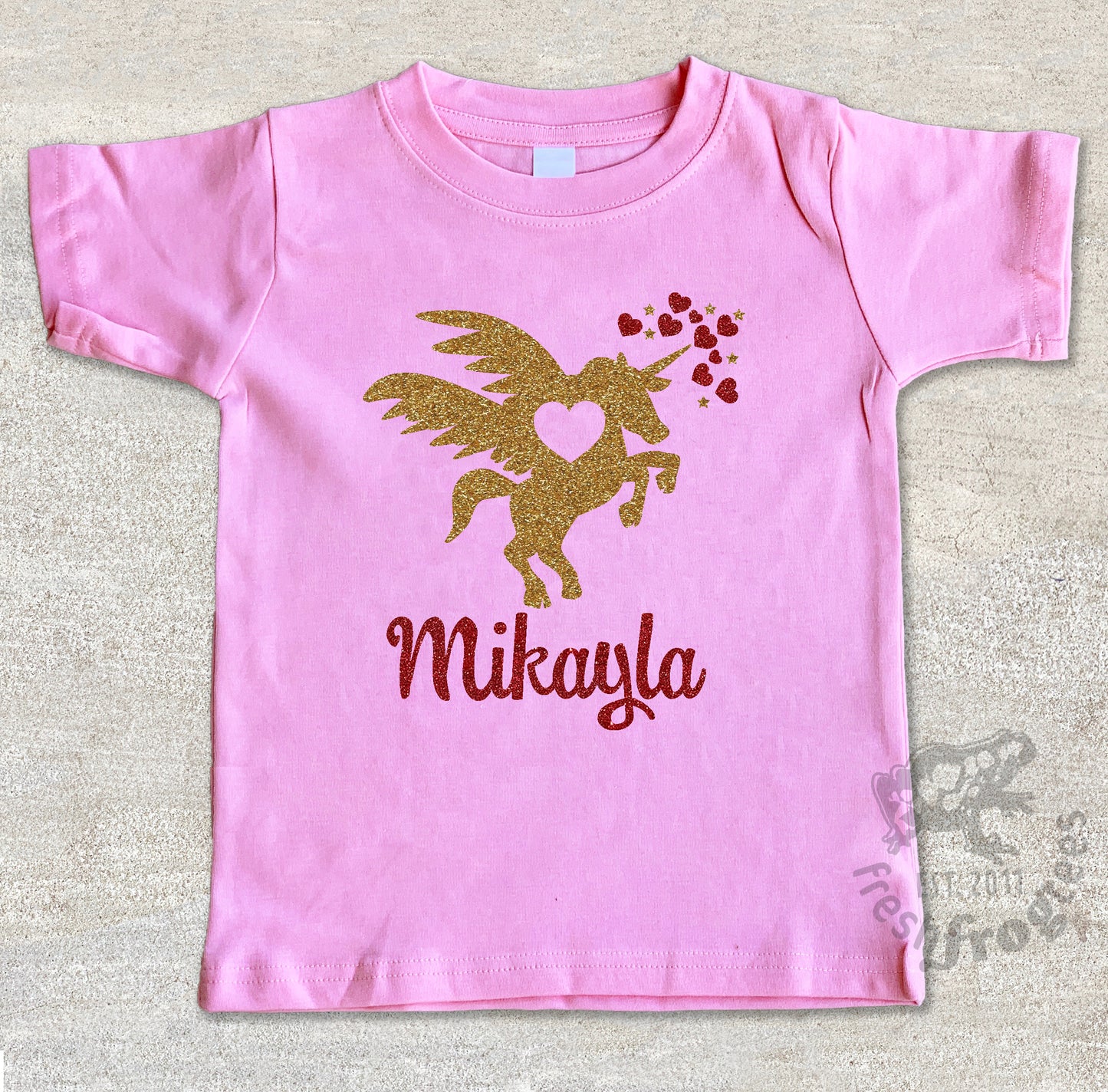 Glitter Unicorn valentine shirt for girls